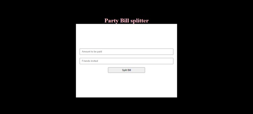 Bill splitter – screenshot 1