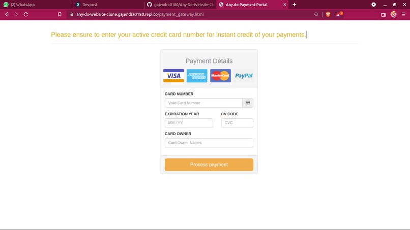 AnyDo Website Clone – screenshot 1