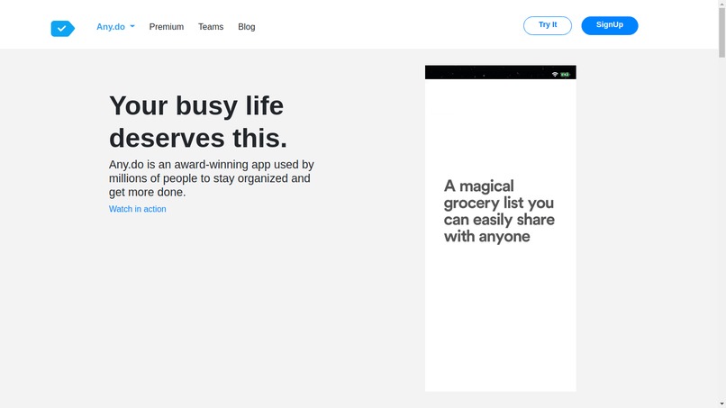 AnyDo Website Clone – screenshot 2