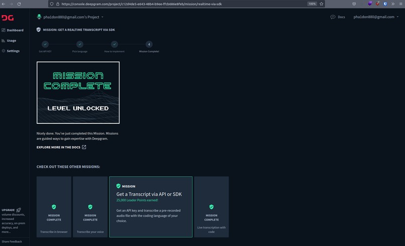 deepgram-demo – screenshot 1