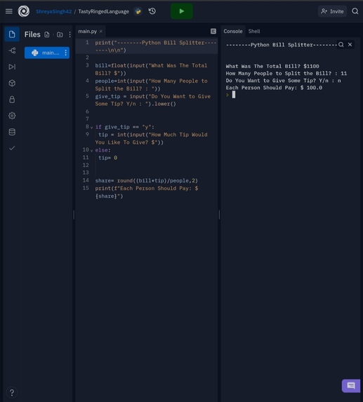 Splitter bill – screenshot 1