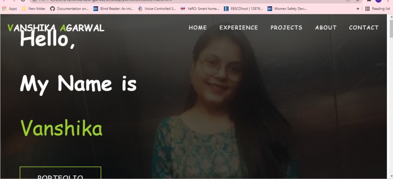 Portfolio Website – screenshot 1