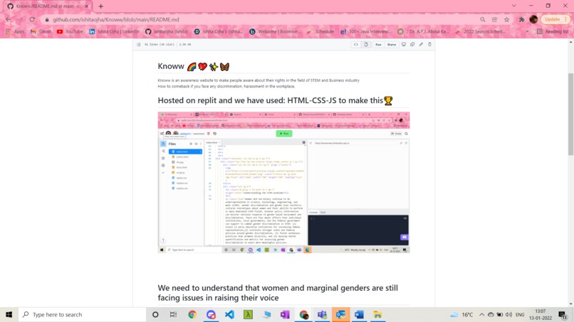 Readme for project On Github – screenshot 2