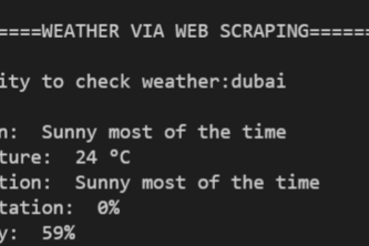 Weather App via Web-Scraping