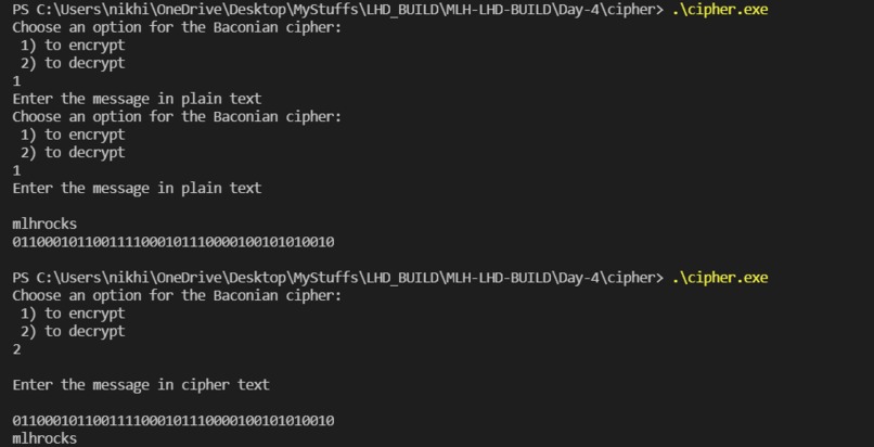BaconianCipher – screenshot 1