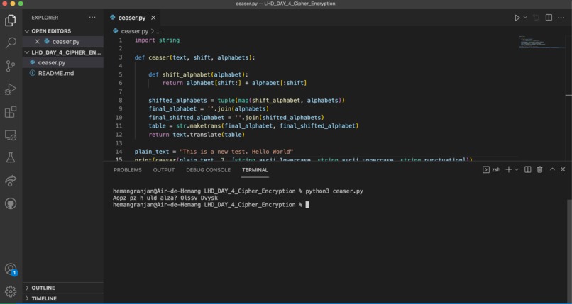 Ceaser_Cipher_Encryption – screenshot 1