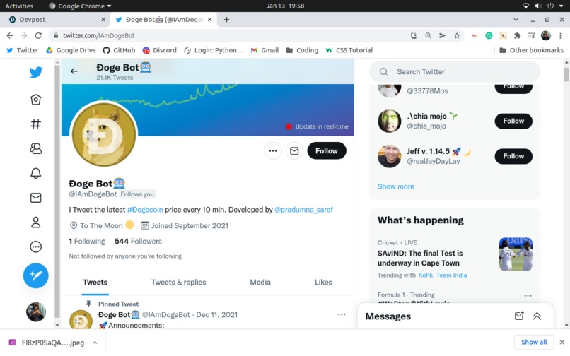 Twiiter Bot – screenshot 1