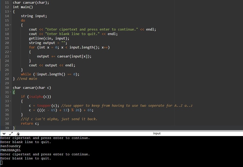 Caesar Cypher – screenshot 1