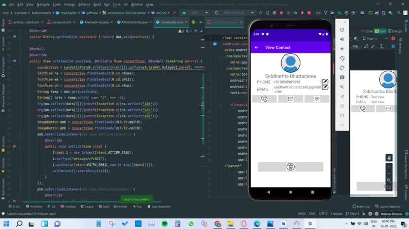 BasicContacts – screenshot 2