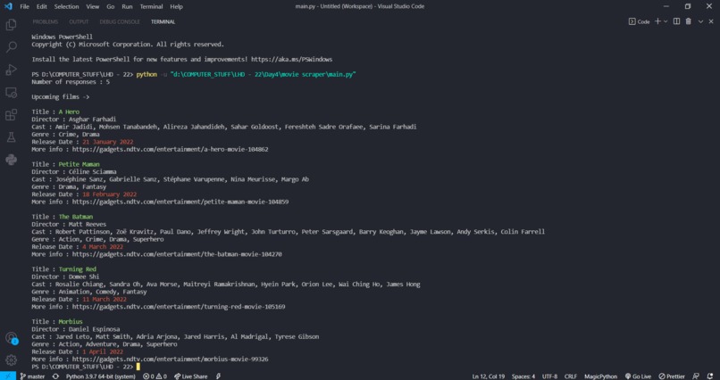 Movie Info Scraper – screenshot 1
