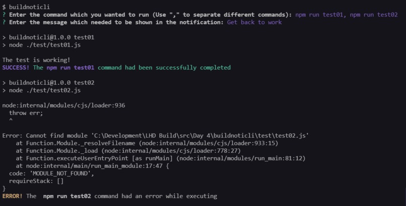 buildnoticli – screenshot 1