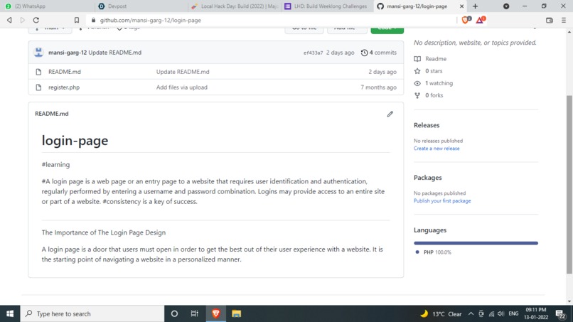 README FILE – screenshot 1