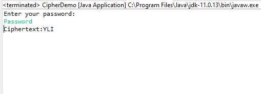 Implement a cipher – screenshot 1