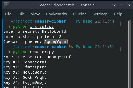 Caesar Cipher – screenshot 1