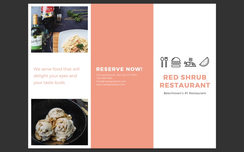 Design a Brochure for your Favorite Restaurant – screenshot 1