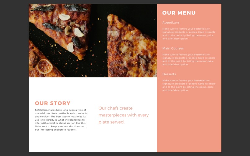 Design a Brochure for your Favorite Restaurant – screenshot 2