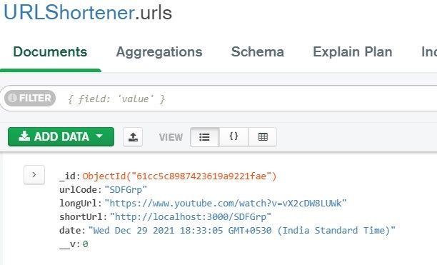 DB-Implementation – screenshot 1