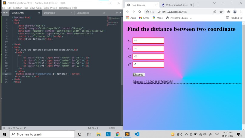 Distance calculator – screenshot 1