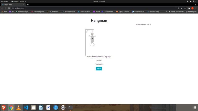 React Hangman – screenshot 1
