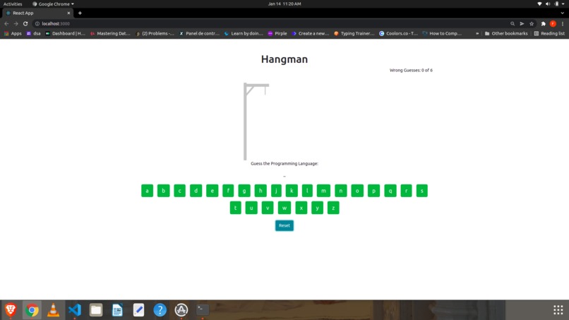 React Hangman – screenshot 2
