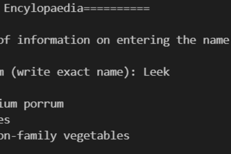 Generic Food Encylopaedia