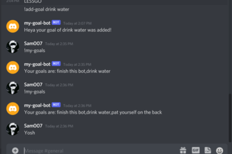 Discord Goal Tracker Bot