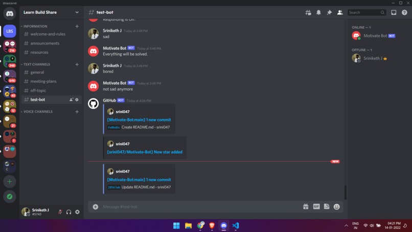 Motivate Discord Bot – screenshot 1