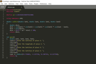Distance Between 2 cities