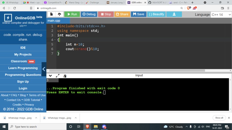 GENERATE A RANDOM NUMBER – screenshot 1