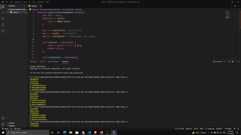 Custom random number generator – screenshot 1