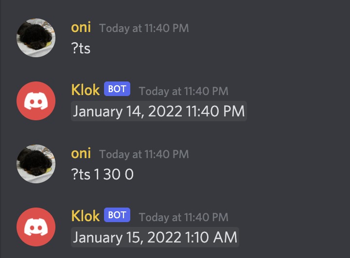 Klok-bot – screenshot 1