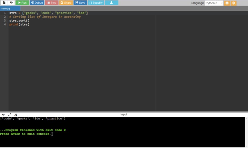 ScriptSort – screenshot 1