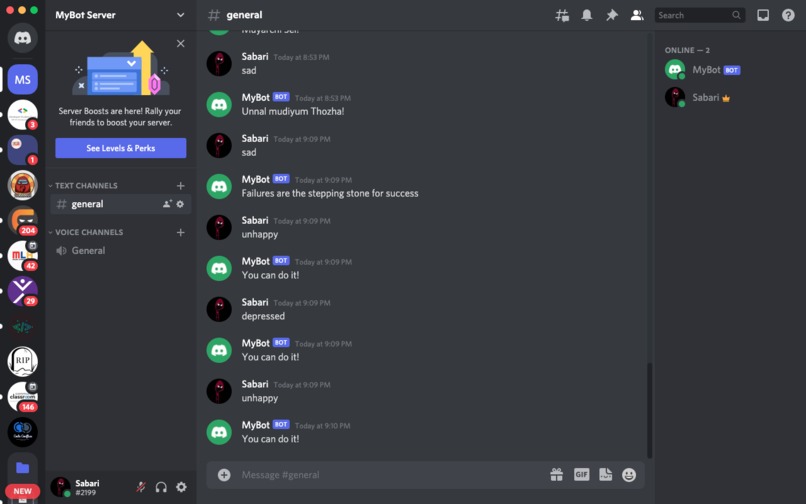 SupportBot – screenshot 1