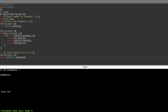 Write a script to sort a list