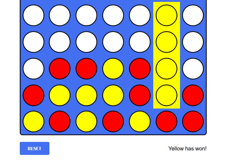 Build a Four connect game – screenshot 1