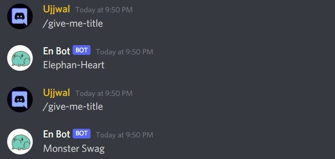 En Bot - An Entertaining Discord Bot – screenshot 3