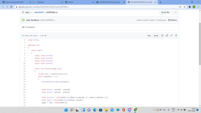 sorting distance – screenshot 1
