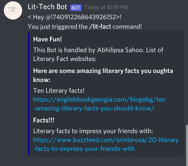 Lit-Tech Discord Bot – screenshot 3