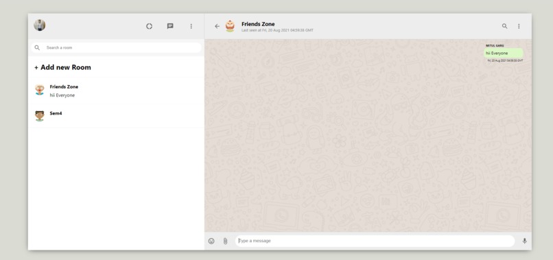 React Whatsapp Web – screenshot 2