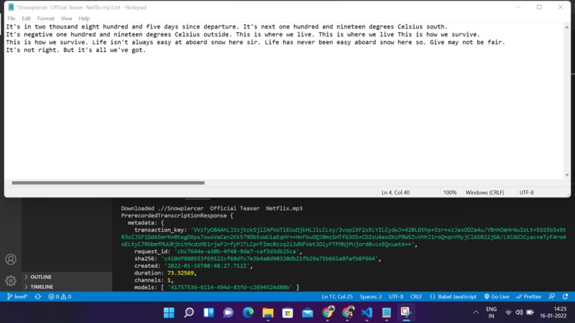 Transcribing YouTube Videos – screenshot 1