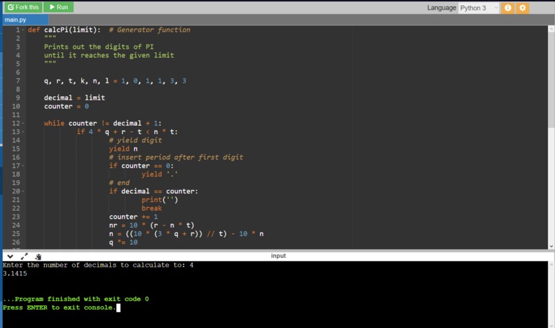 FindPi – screenshot 1