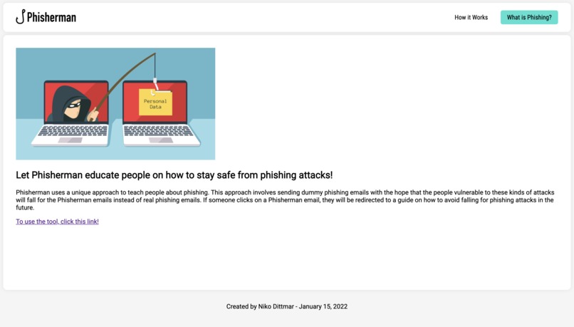 Phisherman - Phishing Awareness and Education Tool. – screenshot 3