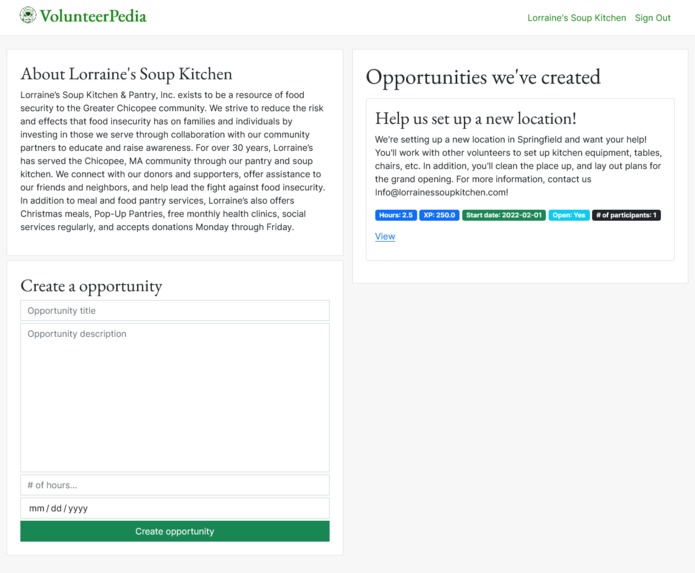 VolunteerPedia – screenshot 3