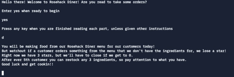 Rosehack Diner – screenshot 1