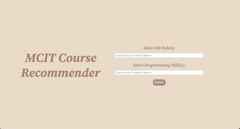 MCIT Course Recommender – screenshot 3