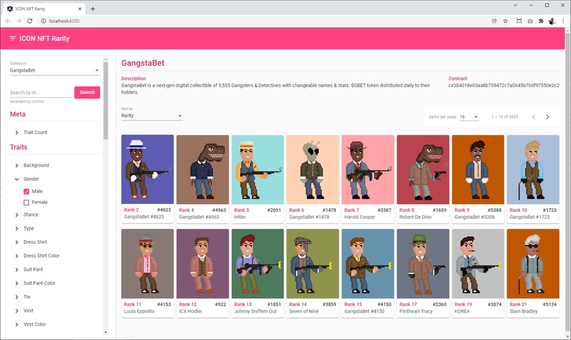 ICON NFT Rarity – screenshot 1