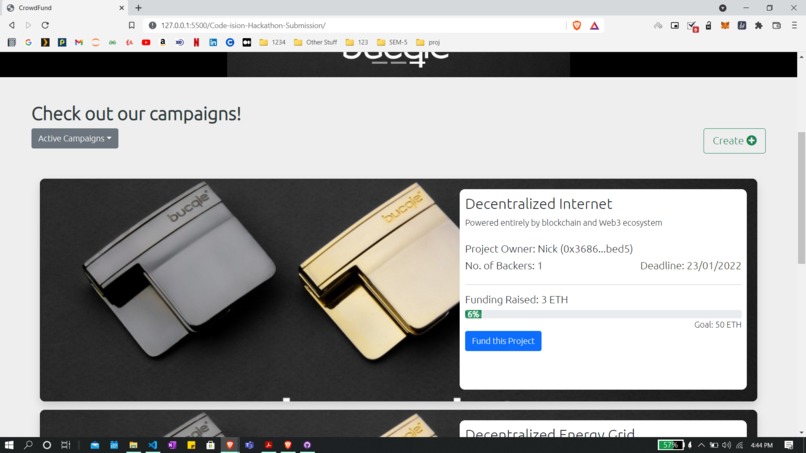 CrowdFund - A Crypto Crowdfunding Platform – screenshot 6