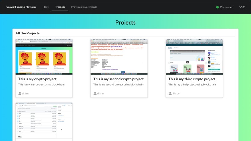 Crowd Funding Powered By Blockchain – screenshot 3