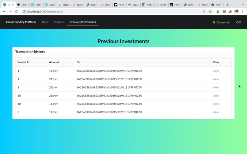 Crowd Funding Powered By Blockchain – screenshot 5