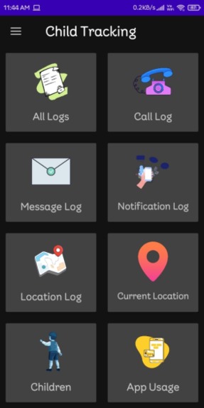 Child tracking – screenshot 1
